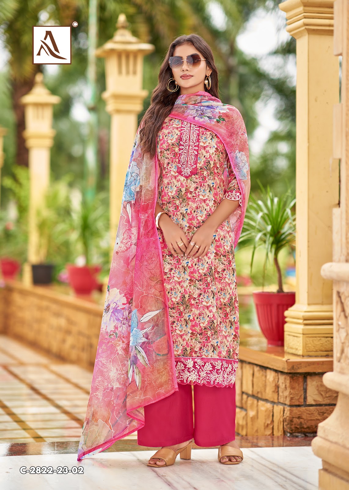 Safeena Alok Zam Cotton Karachi Salwar Suits Supplier