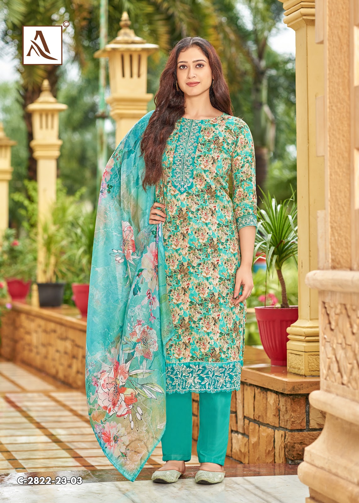 Safeena Alok Zam Cotton Karachi Salwar Suits Supplier