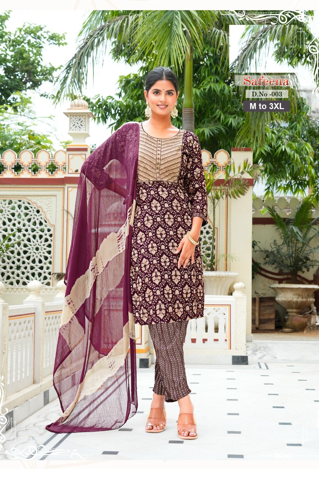 Safeena Jnx Rayon Foil Readymade Pant Style Suits Manufacturer