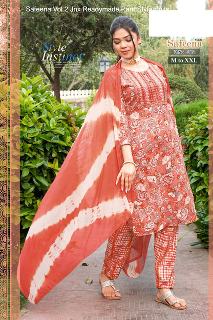 Safeena Vol 2 Jnx Rayon Readymade Pant Style Suits Wholesale Price