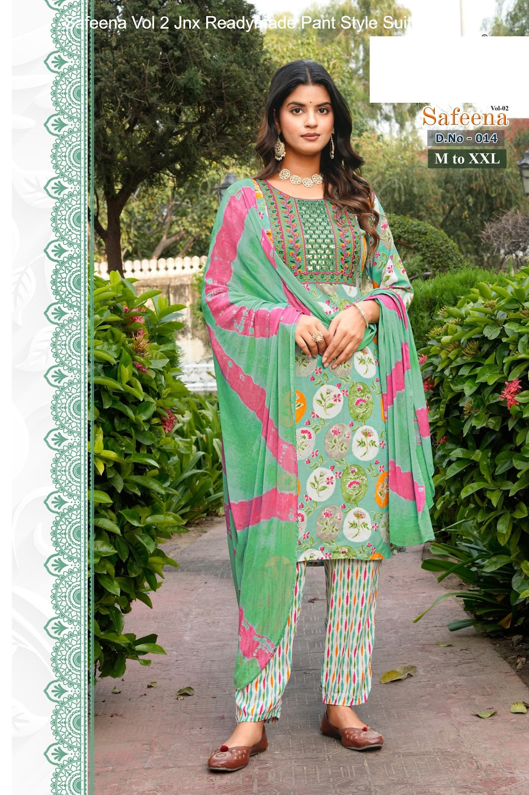 Safeena Vol 2 Jnx Rayon Readymade Pant Style Suits Wholesale Price