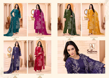 Saffron Alok Pashmina Suits Exporter Ahmedabad