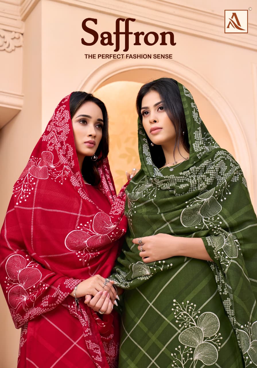 Saffron Alok Pashmina Suits Exporter Ahmedabad