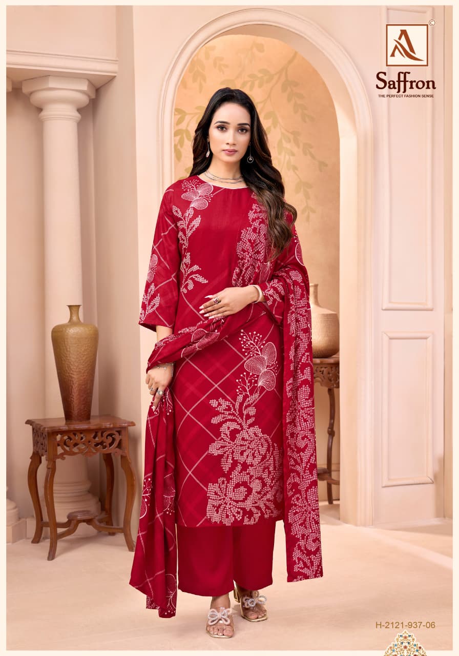 Saffron Alok Pashmina Suits Exporter Ahmedabad