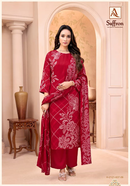 Saffron Alok Pashmina Suits Exporter Ahmedabad