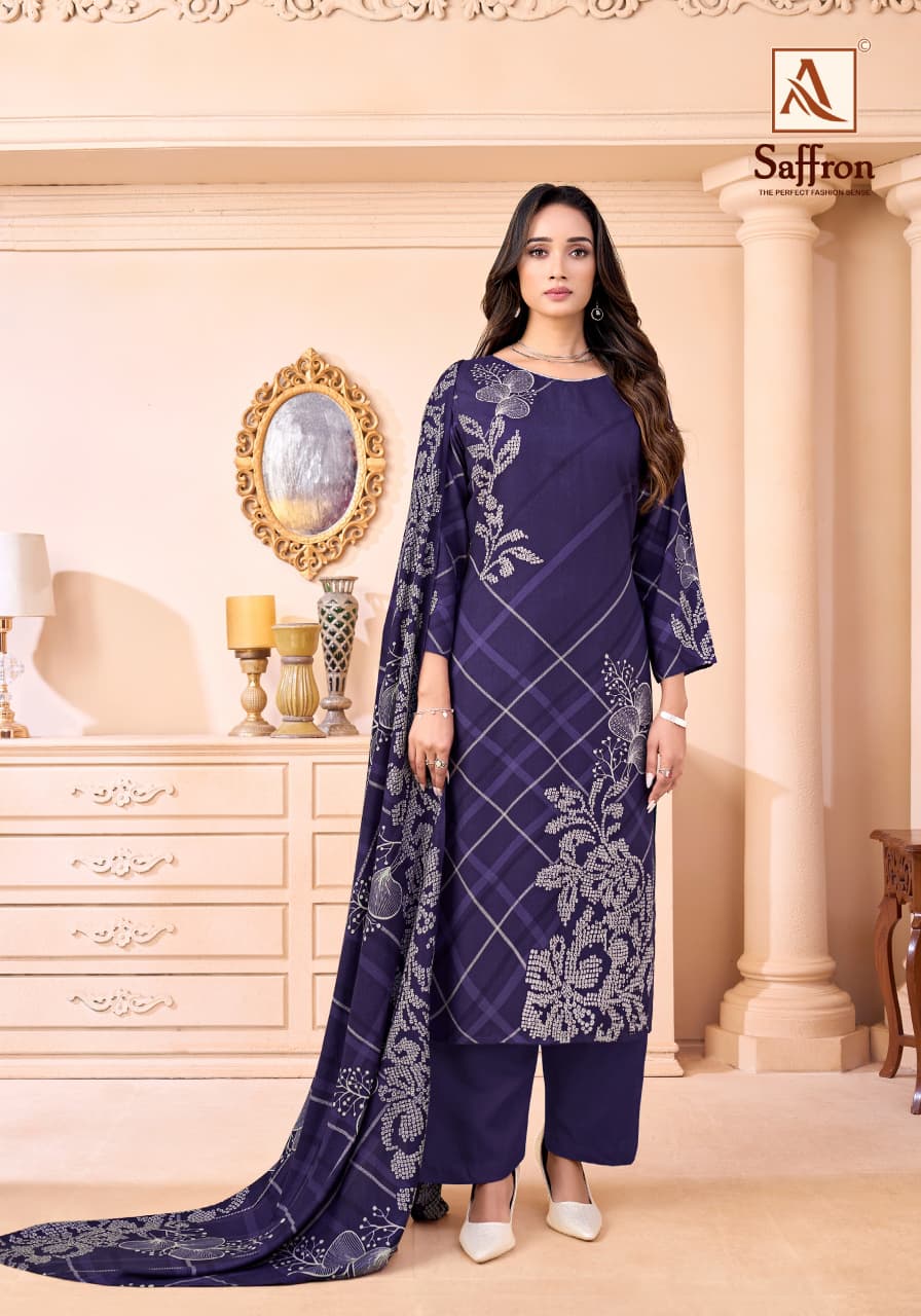 Saffron Alok Pashmina Suits Exporter Ahmedabad