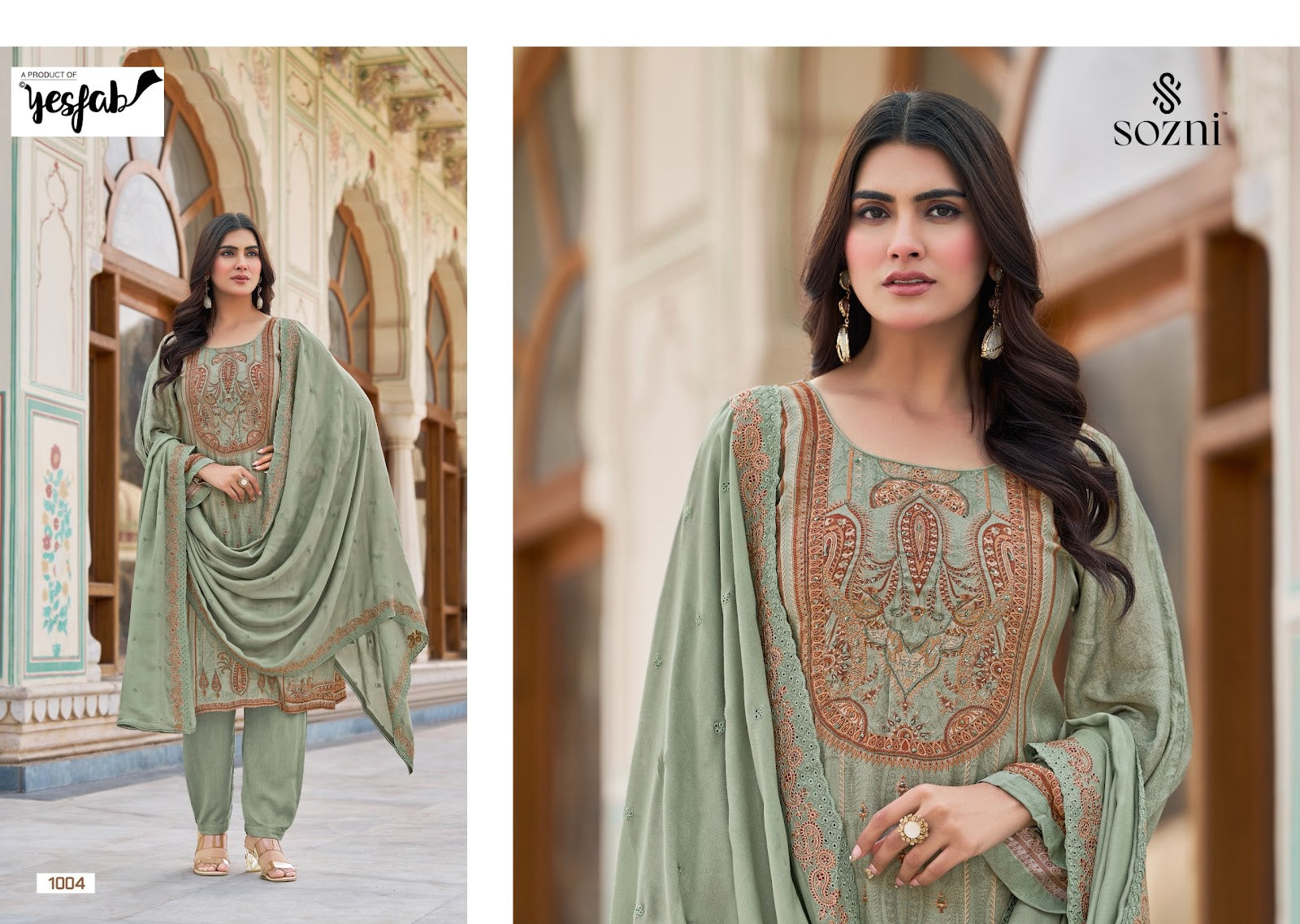 Saffron Edit Sozni Yesfab Modal Pant Style Suits Supplier Ahmedabad
