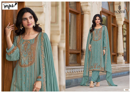 Saffron Edit Sozni Yesfab Modal Pant Style Suits Supplier Ahmedabad