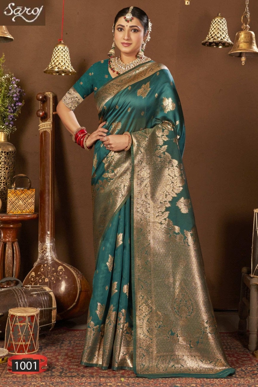Saffron Silk Vol 1 Saroj Silk Sarees Supplier India