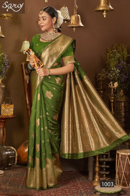 Saffron Silk Vol 1 Saroj Silk Sarees Supplier India