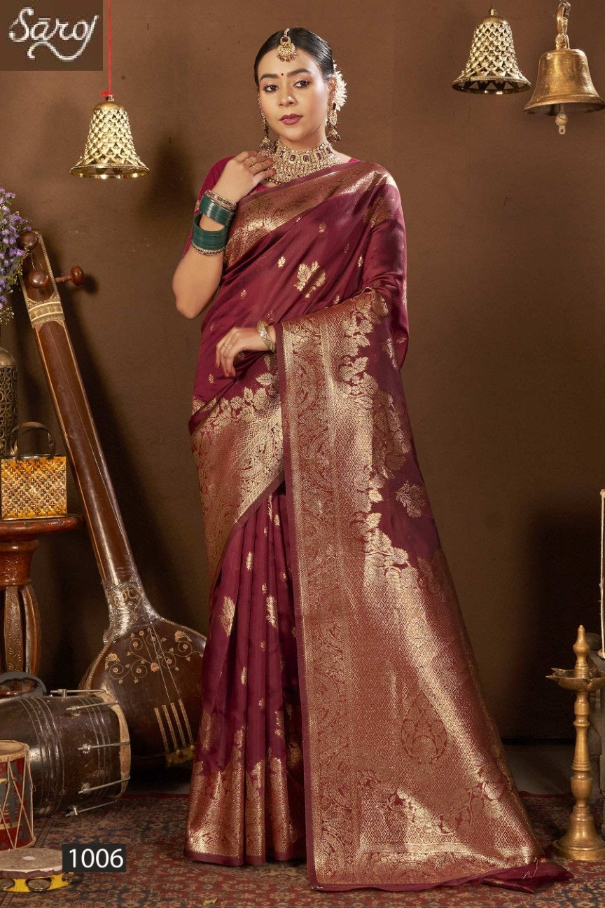 Saffron Silk Vol 1 Saroj Silk Sarees Supplier India