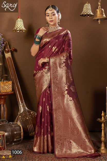 Saffron Silk Vol 1 Saroj Silk Sarees Supplier India