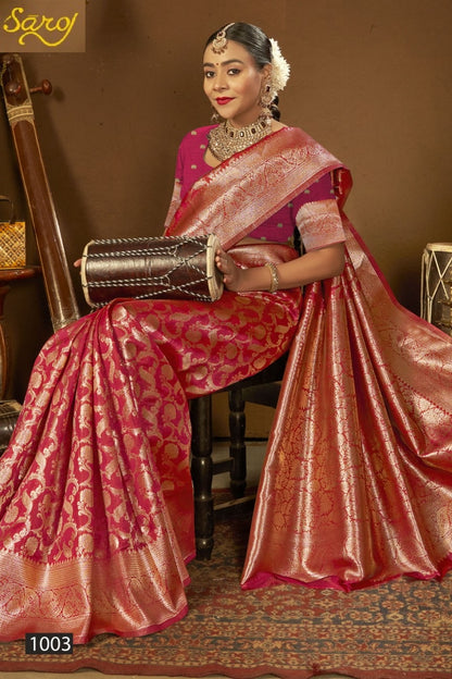 Saffron Silk Vol 2 Saroj Silk Sarees Wholesaler India