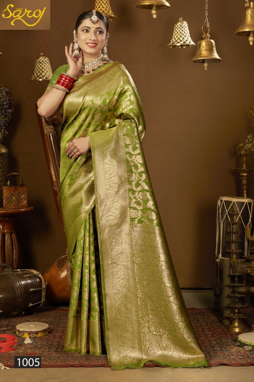 Saffron Silk Vol 2 Saroj Silk Sarees Wholesaler India