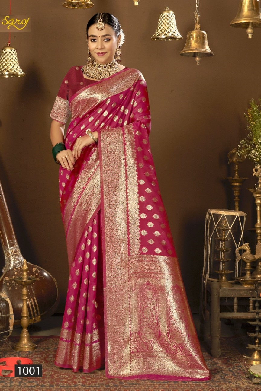 Saffron Silk Vol 3 Saroj Silk Sarees Manufacturer India