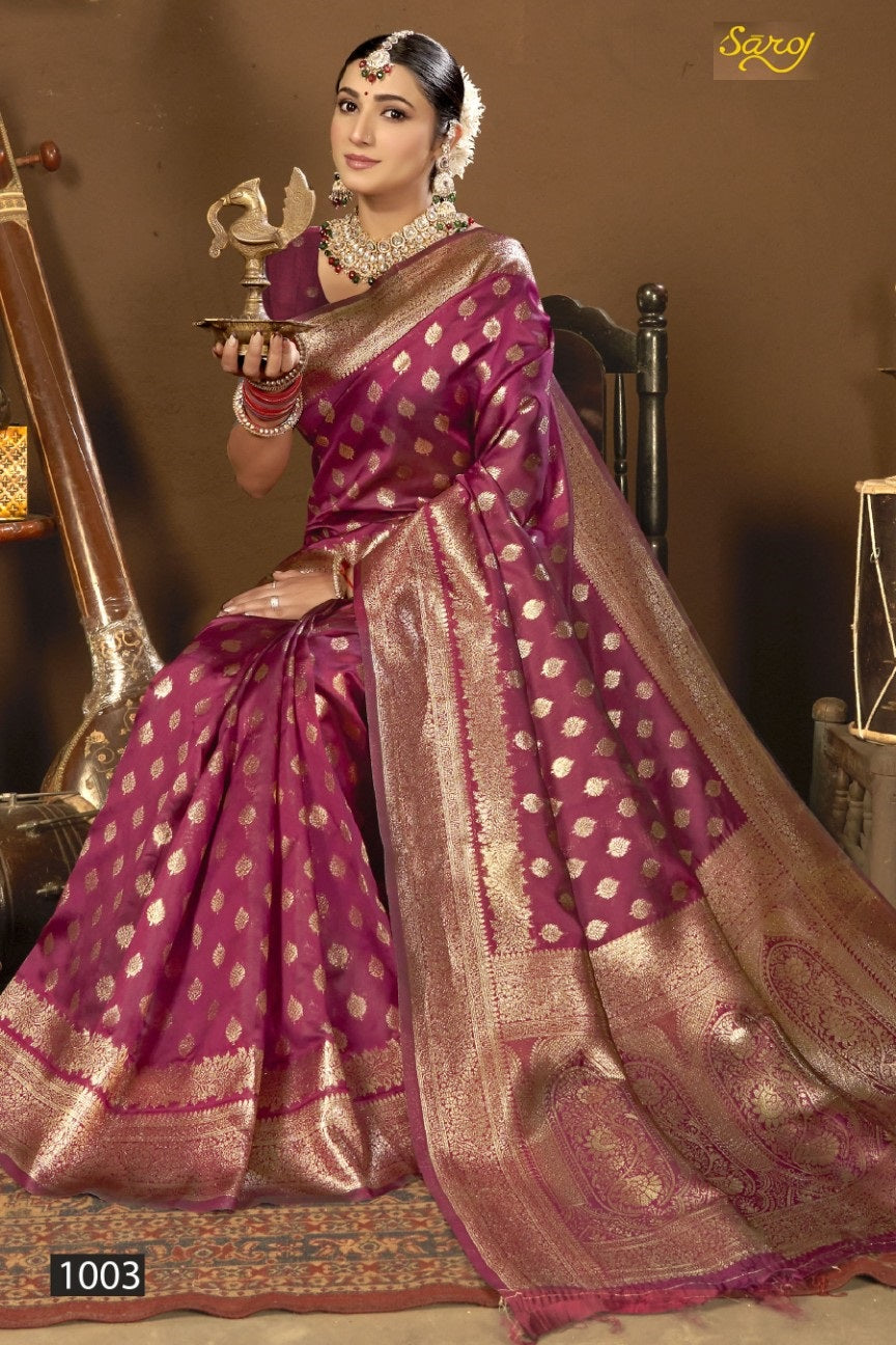 Saffron Silk Vol 3 Saroj Silk Sarees Manufacturer India