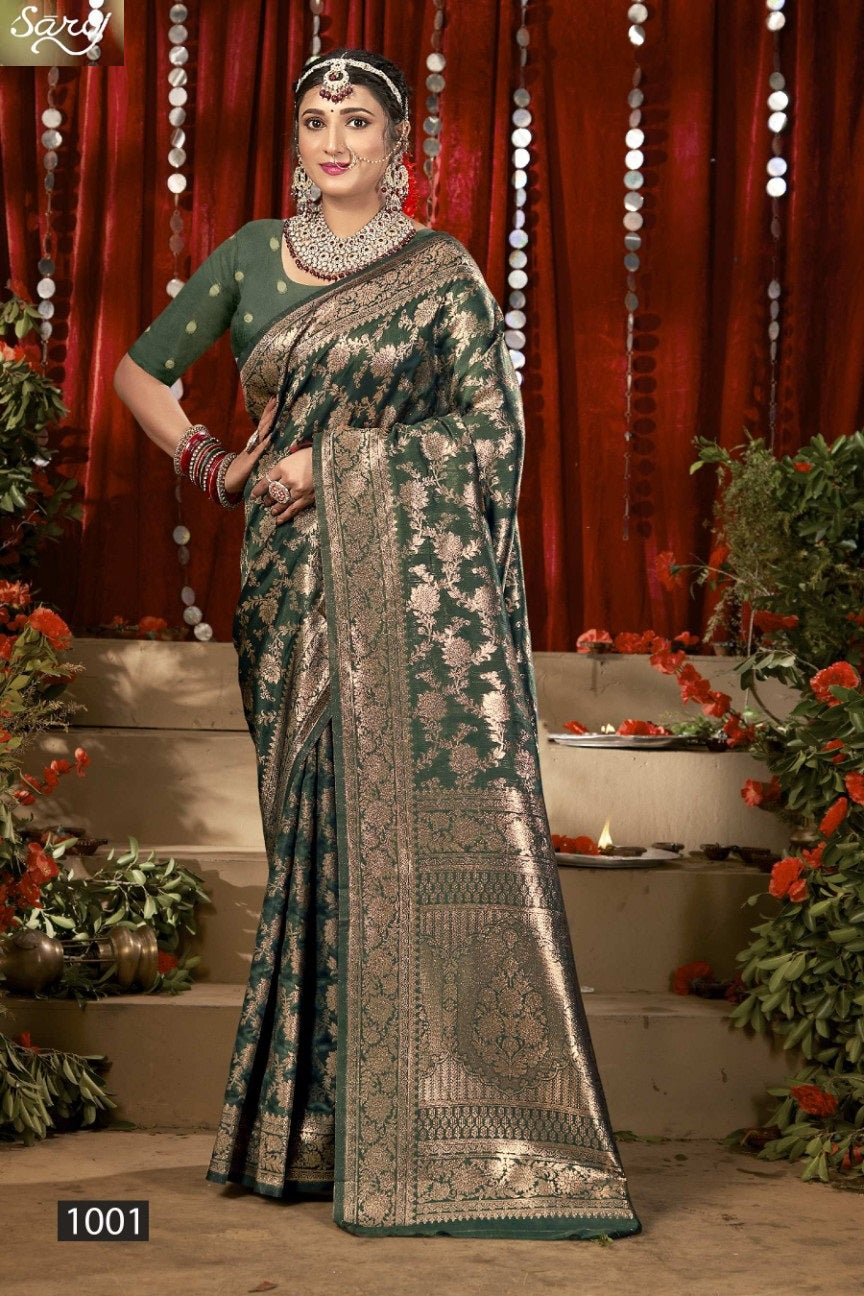 Saffron Silk Vol 4 Saroj Silk Sarees Exporter India