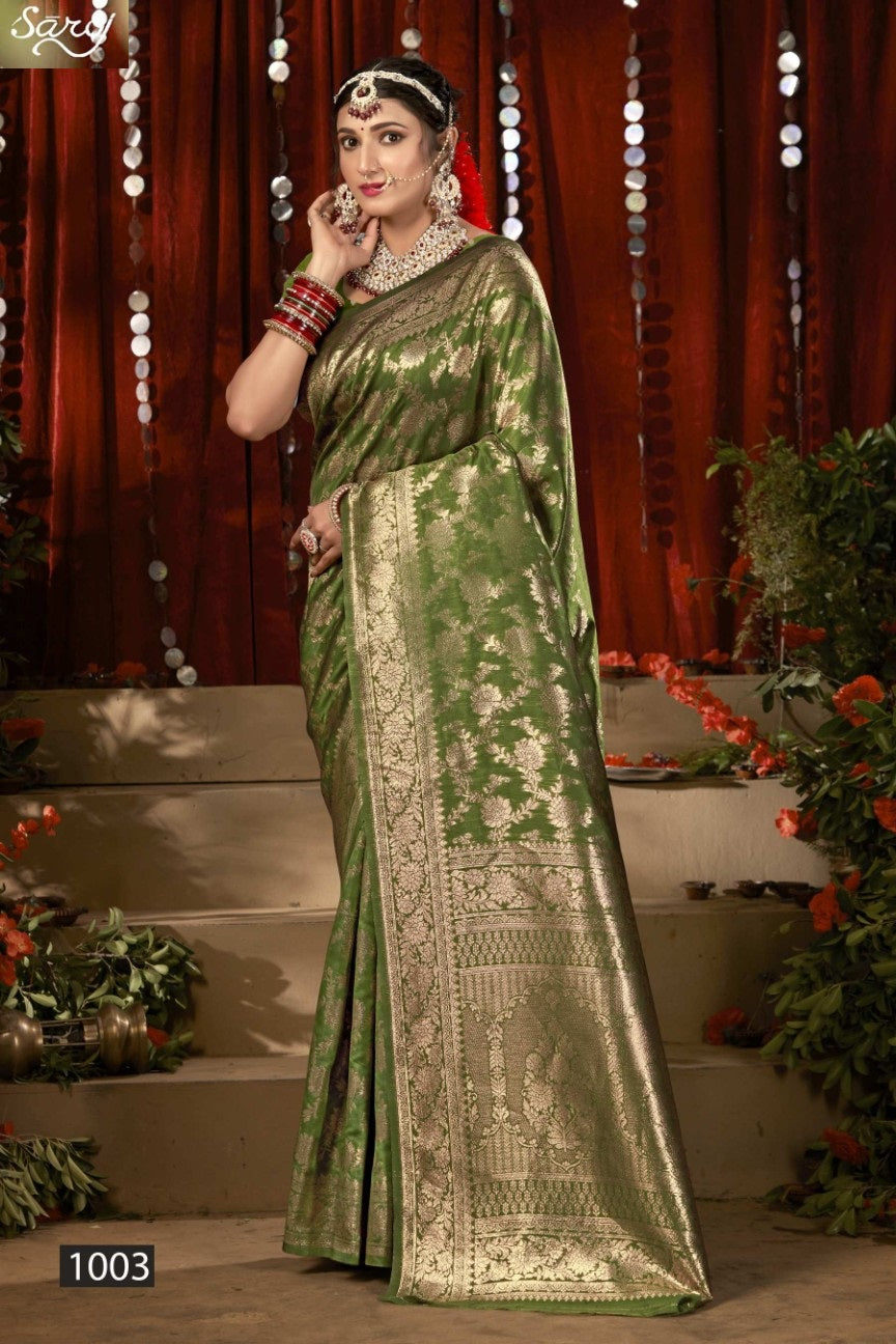 Saffron Silk Vol 4 Saroj Silk Sarees Exporter India
