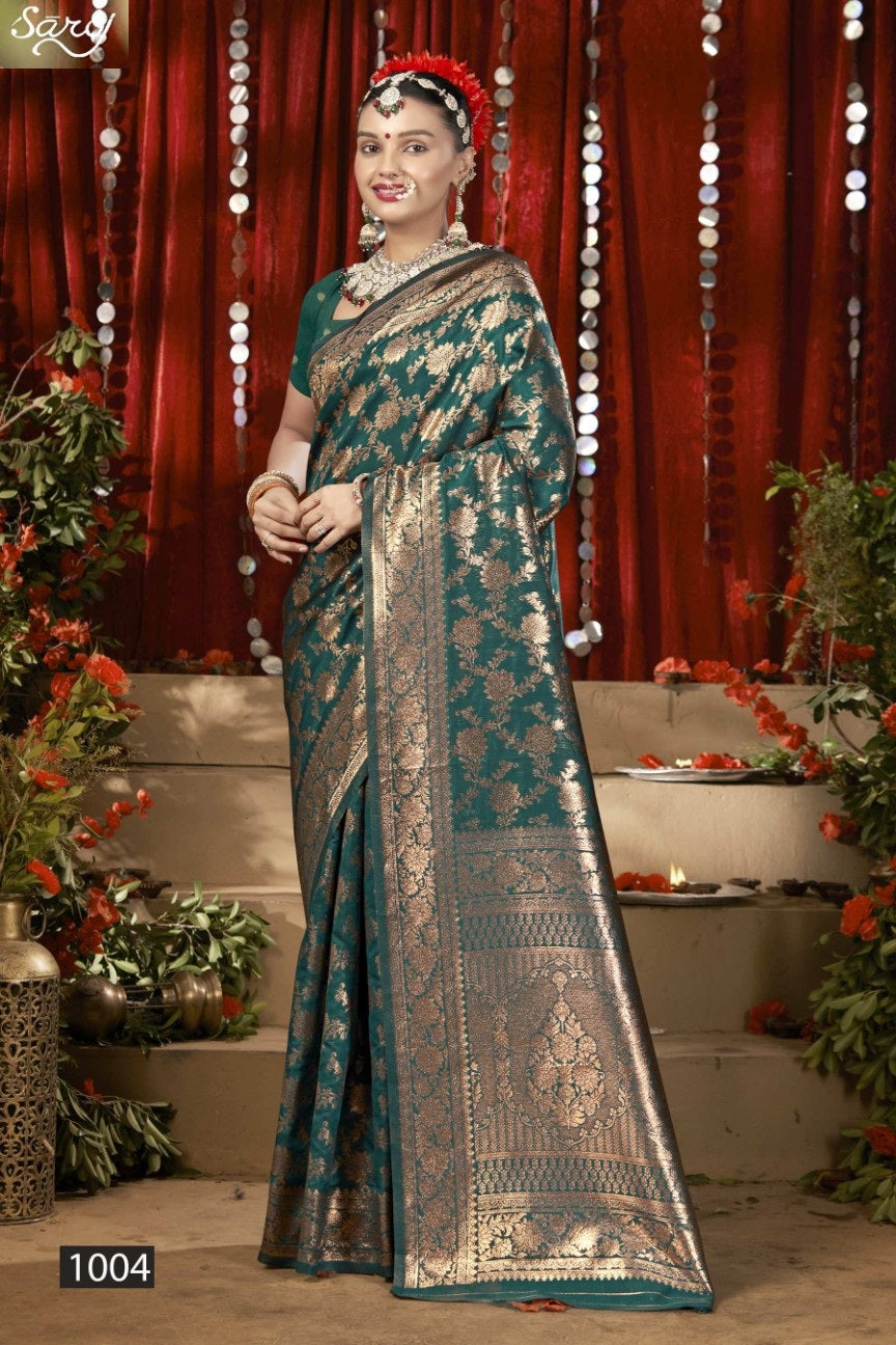Saffron Silk Vol 4 Saroj Silk Sarees Exporter India