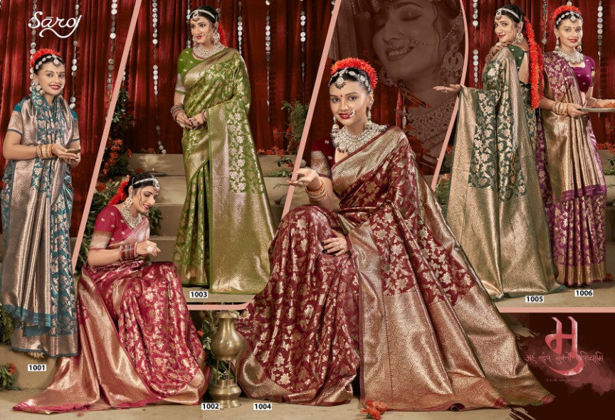Saffron Silk Vol 5 Saroj Silk Sarees Wholesaler Ahmedabad
