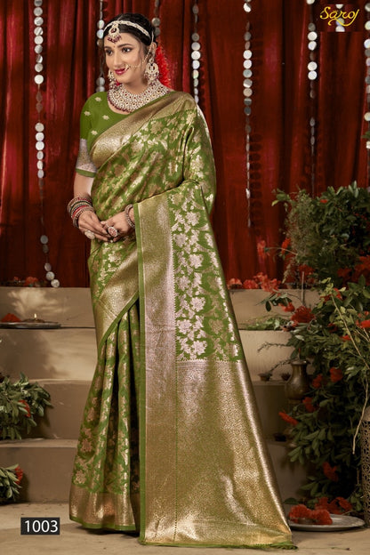 Saffron Silk Vol 5 Saroj Silk Sarees Wholesaler Ahmedabad