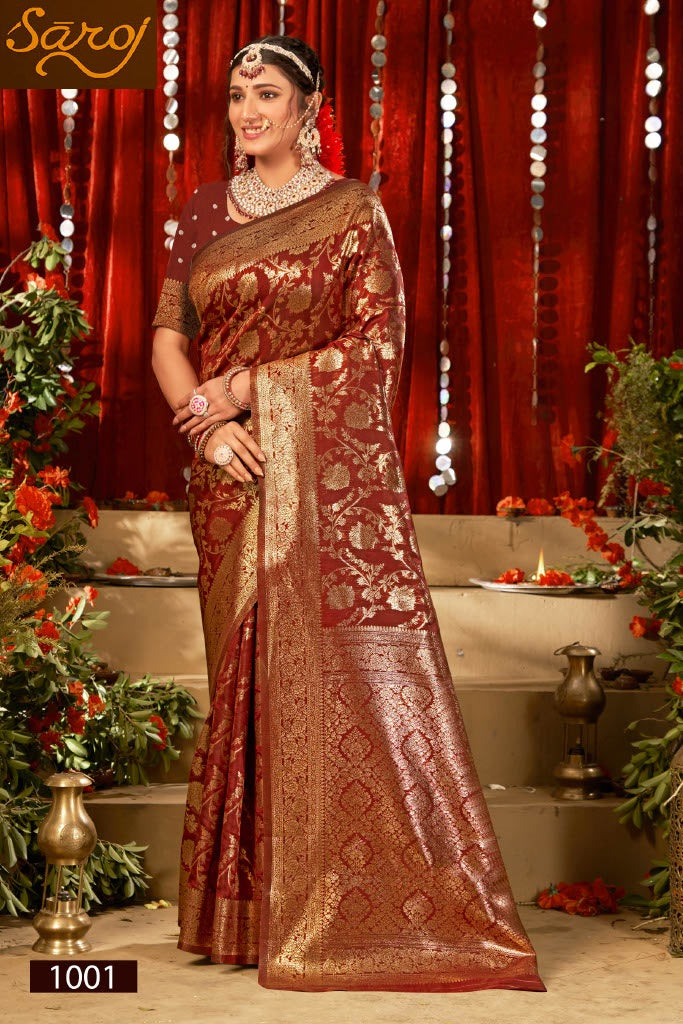 Saffron Silk Vol 6 Saroj Silk Sarees Wholesale Price