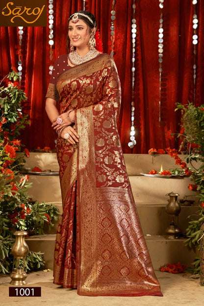 Saffron Silk Vol 6 Saroj Silk Sarees Wholesale Price