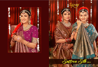 Saffron Silk Vol 6 Saroj Silk Sarees Wholesale Price