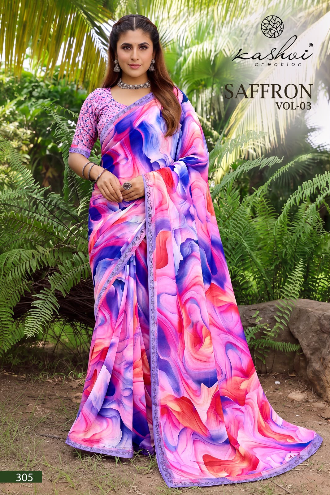 Saffron Vol 3 Kashvi Creation Sarees Manufacturer Ahmedabad