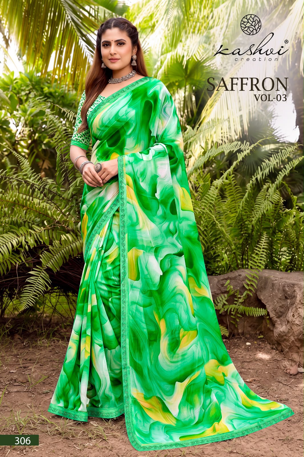 Saffron Vol 3 Kashvi Creation Sarees Manufacturer Ahmedabad