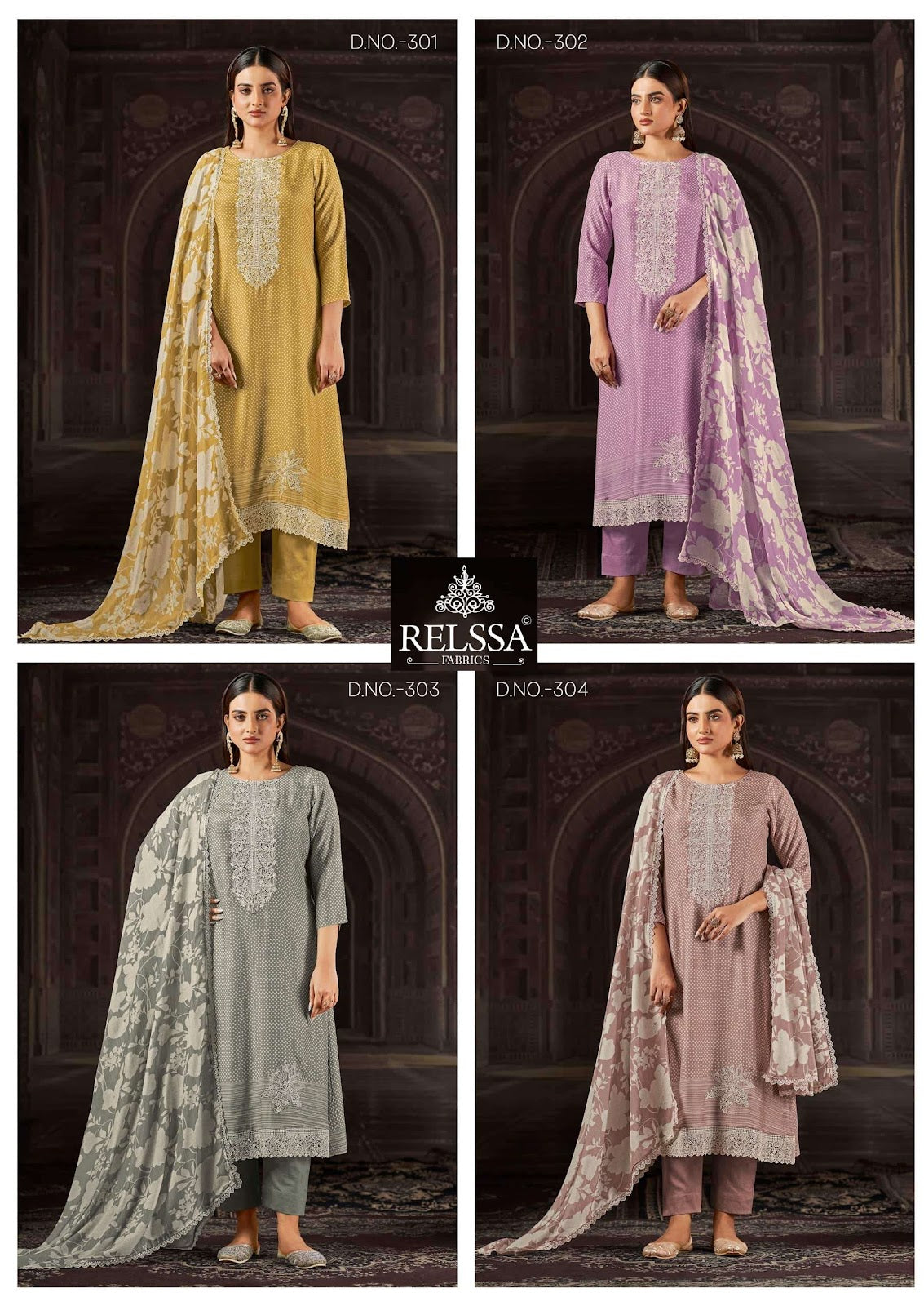 Saffron Vol 3 Relssa Fabrics Modal Pant Style Suits Wholesale Price