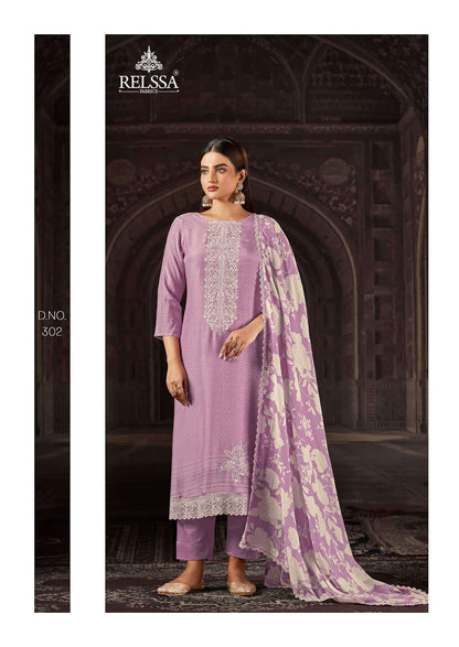 Saffron Vol 3 Relssa Fabrics Modal Pant Style Suits Wholesale Price