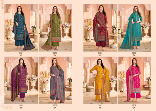 Saffron Winter Vol 3 Salvi Fashion Pure Viscose Pashmina Suits Supplier