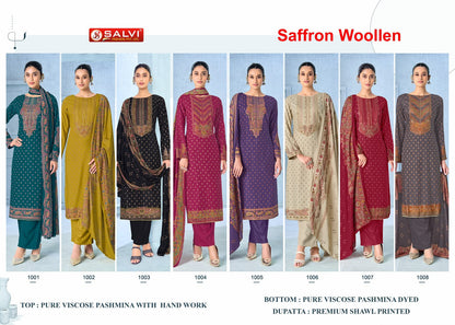 Saffron Woollen Salvi Fashion Viscose Pashmina Suits Manufacturer Gujarat