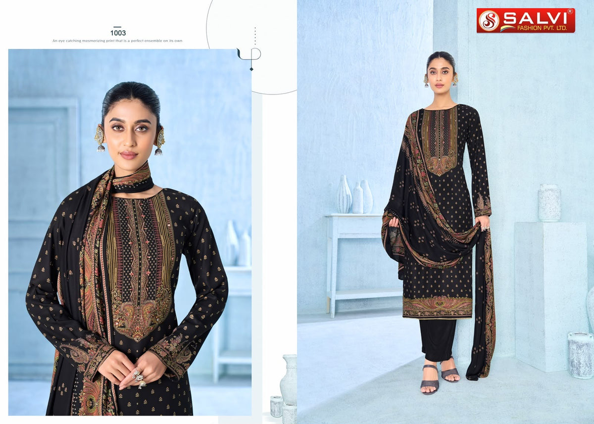 Saffron Woollen Salvi Fashion Viscose Pashmina Suits Manufacturer Gujarat