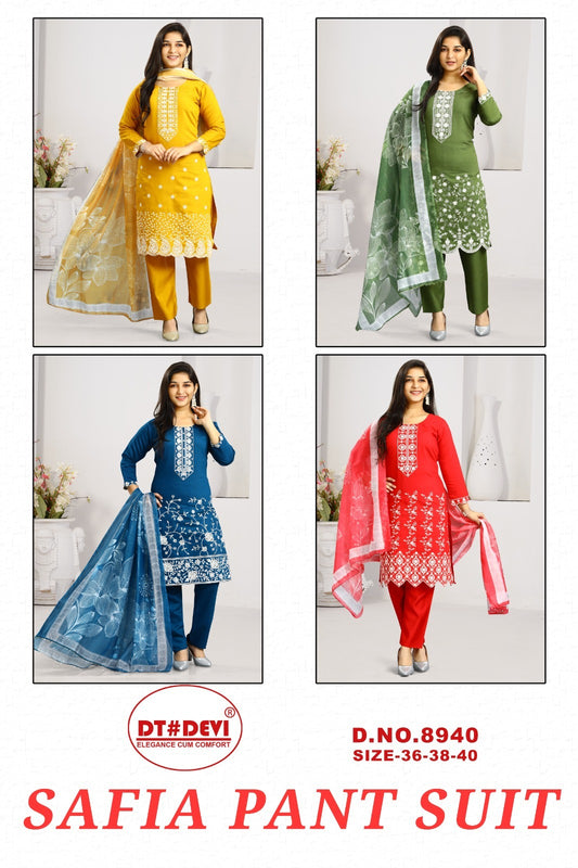 Safia 8940 Dt Devi Vetican Girls Readymade Pant Suits Manufacturer Ahmedabad