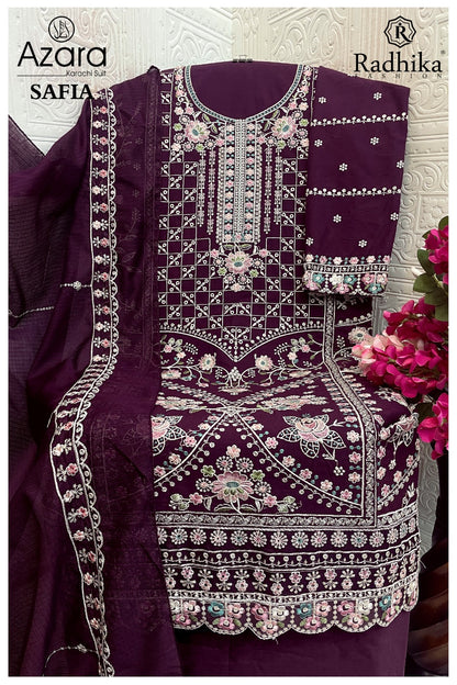Safia Radhika Fashion Azara Lawn Cotton Karachi Salwar Suits Wholesaler Ahmedabad