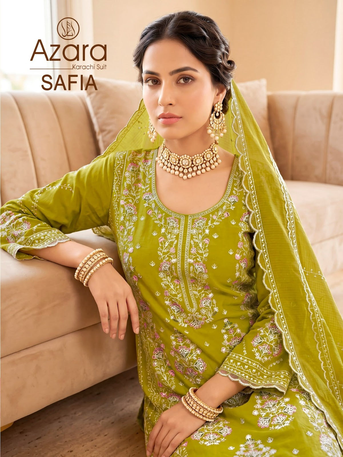 Safia Radhika Fashion Azara Lawn Cotton Karachi Salwar Suits Wholesaler Ahmedabad