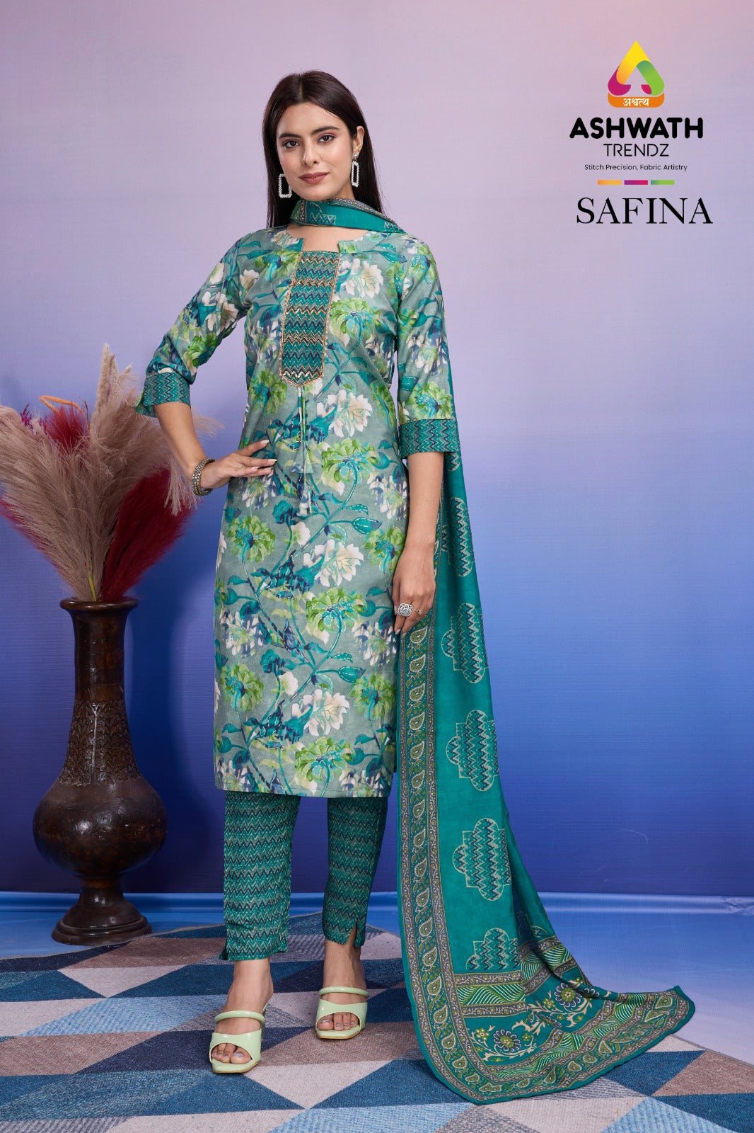 Safina Ashwath Soft Silk Readymade Pant Style Suits Manufacturer Gujarat