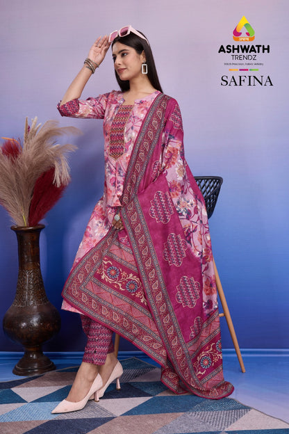 Safina Ashwath Soft Silk Readymade Pant Style Suits Manufacturer Gujarat