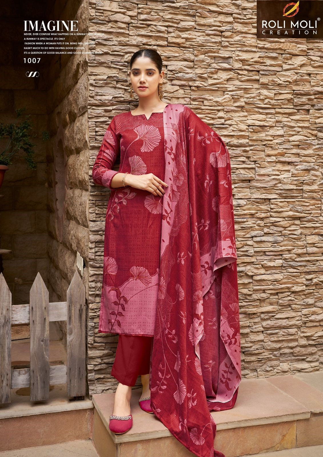 Safina Roli Moli Karachi Pashmina Salwar Suits Wholesale Rate