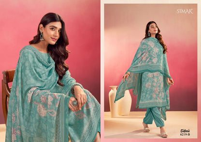 Safina Simar Viscose Muslin Pant Style Suits Exporter Ahmedabad