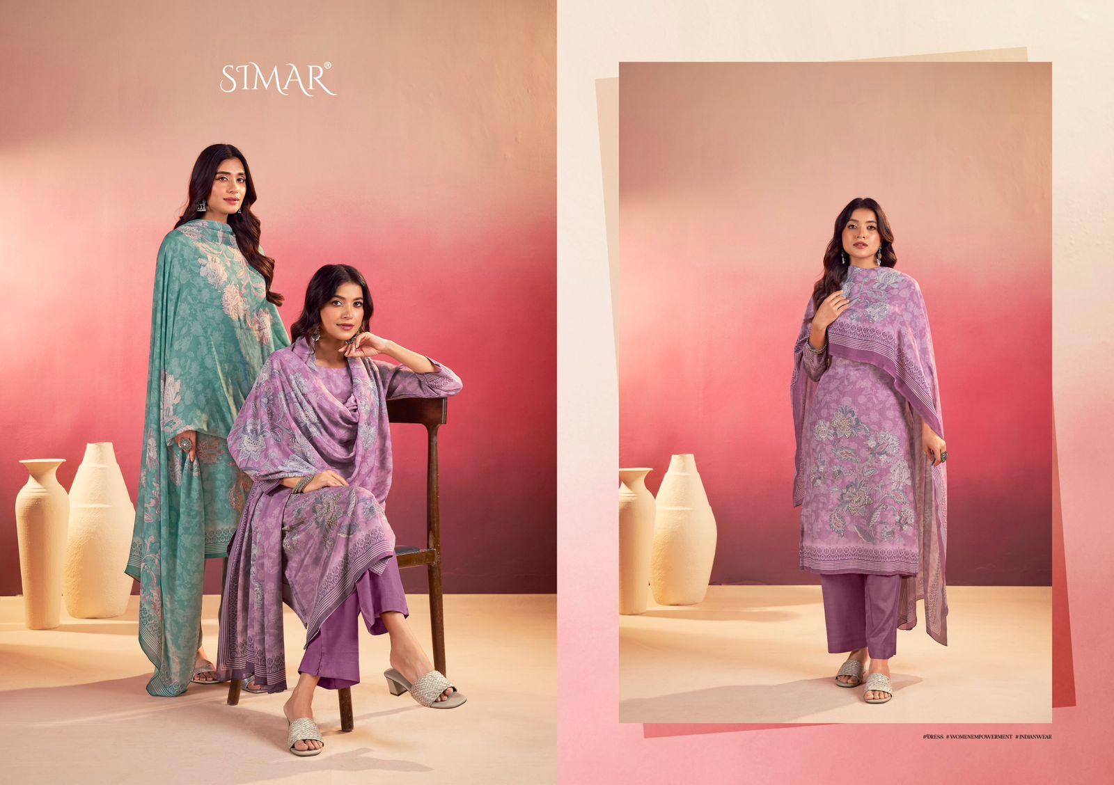 Safina Simar Viscose Muslin Pant Style Suits Exporter Ahmedabad