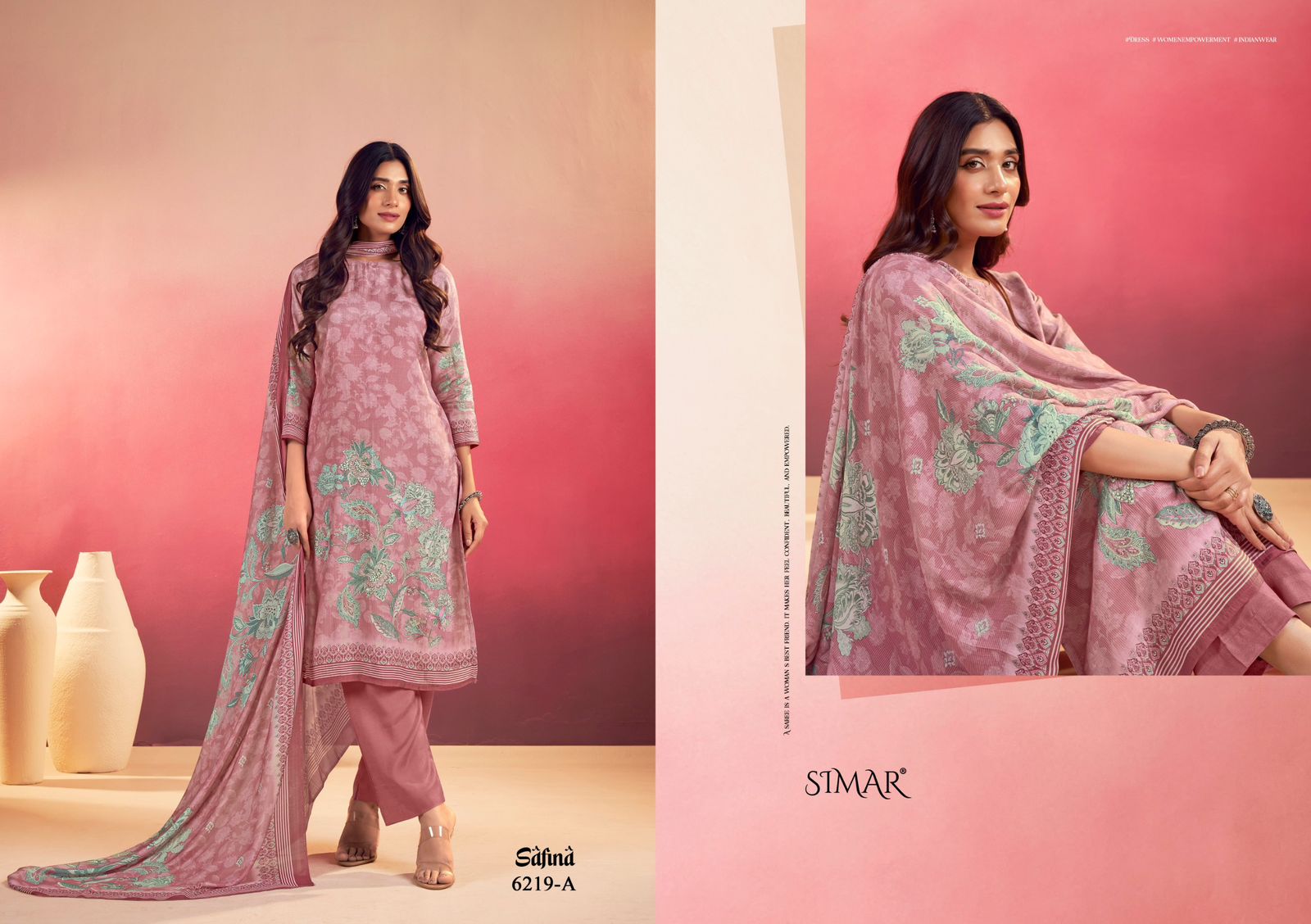 Safina Simar Viscose Muslin Pant Style Suits Exporter Ahmedabad