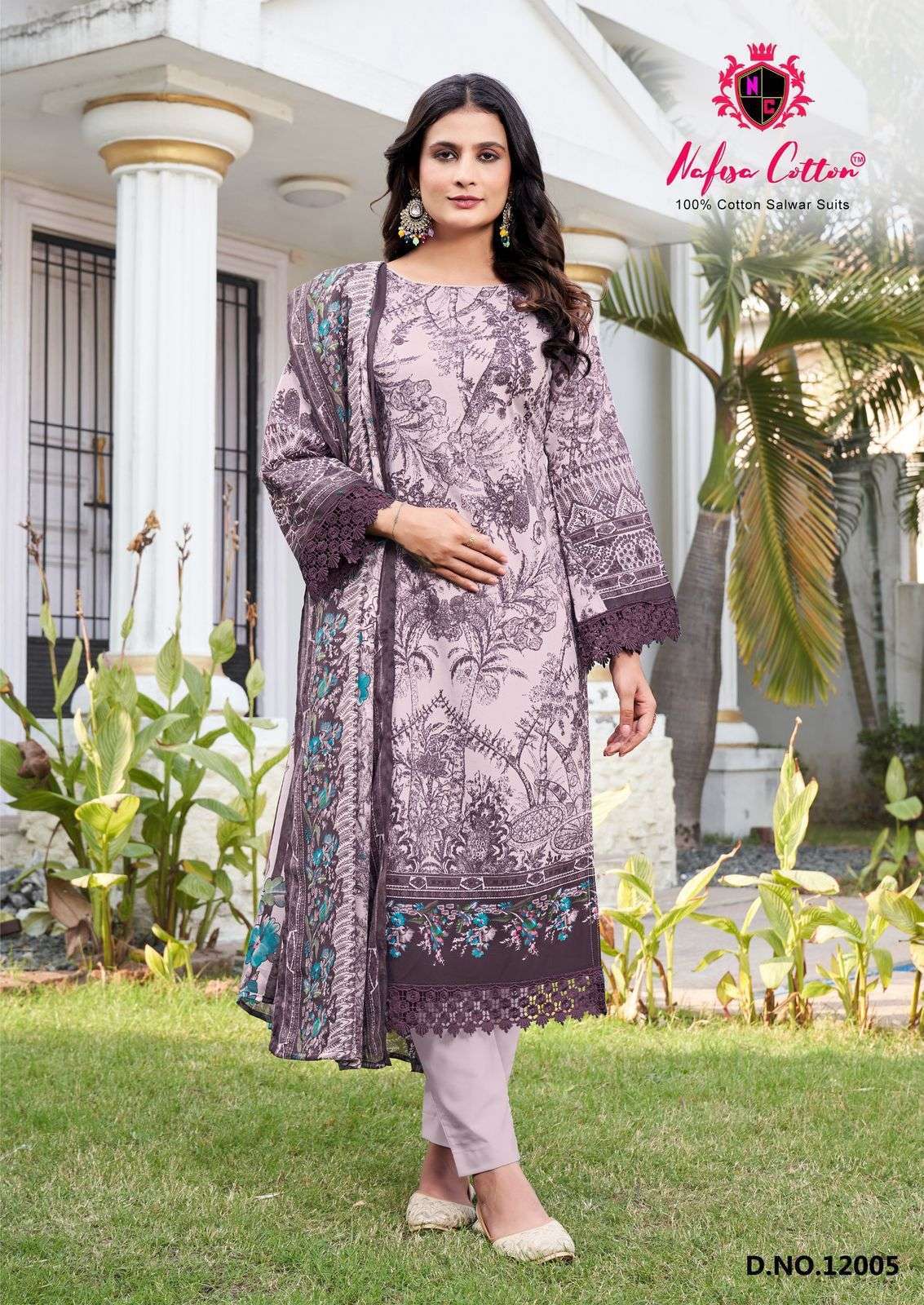 Safina Vol 12 Nafisa Cotton Karachi Salwar Suits Wholesaler Ahmedabad