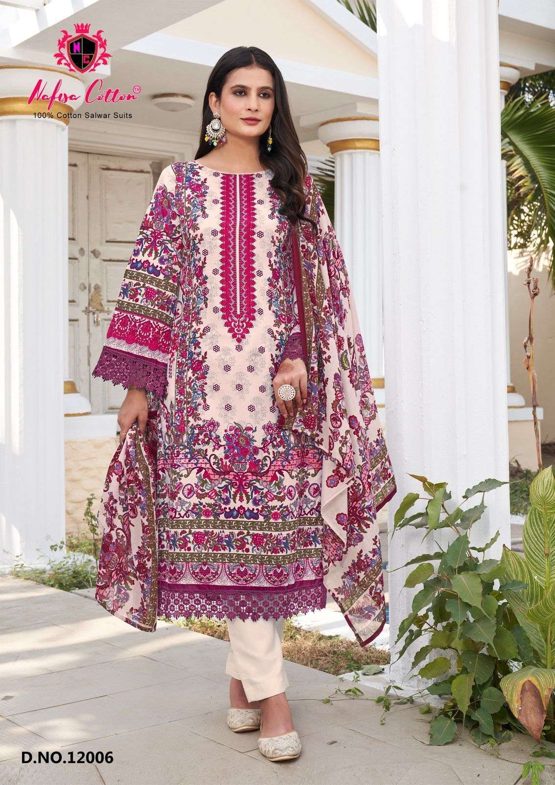 Safina Vol 12 Nafisa Cotton Karachi Salwar Suits Wholesaler Ahmedabad