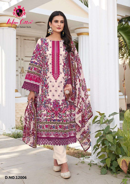 Safina Vol 12 Nafisa Cotton Karachi Salwar Suits Wholesaler Ahmedabad
