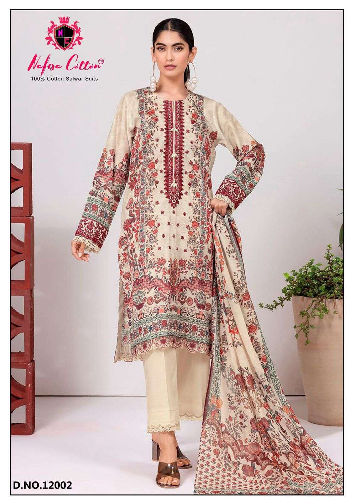 Safina Vol 12 Nafisa Cotton Karachi Salwar Suits Wholesaler Ahmedabad