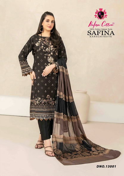 Safina Vol 13 Nafisa Cotton Karachi Salwar Suits Exporter India