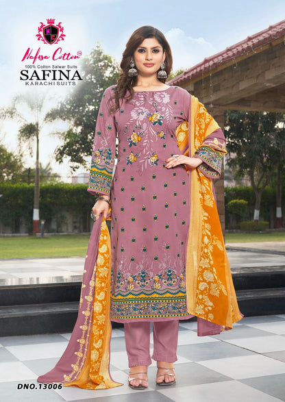 Safina Vol 13 Nafisa Cotton Karachi Salwar Suits Exporter India